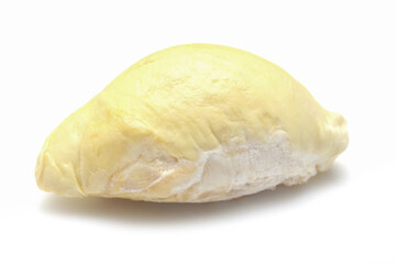 closeup durian on white background