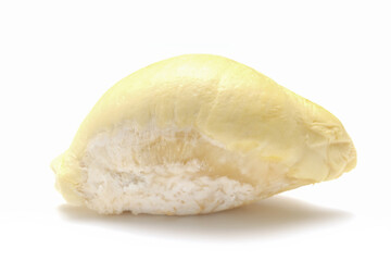 closeup durian on white background