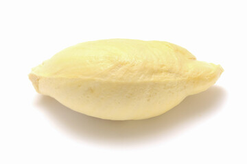closeup durian on white background