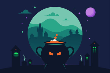 Fototapeta premium halloween night scene