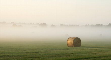 foggy morning in the field