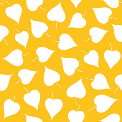 Seamless pattern leaves. Flat vector template