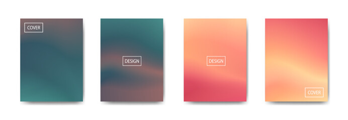 set of abstract background with beautiful gradation color, colorful background for poster flyer banner backdrop.vertical banner.cool fluid background vector illustration