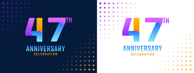 47th anniversary background, colorful for events, moments and business