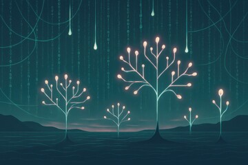 Neural Garden Beneath the Rain of Data