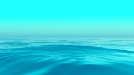 Naklejka premium Abstract light blue ocean surface with calm waves. Ideal for backgrounds, showing tranquility.