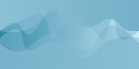 Abstract blue wave background with smooth flowing lines. Minimalist and modern design concept.