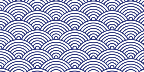 Ocean wave pattern. wallpaper art. Japanese traditional pattern concept.