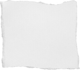 White Textured Ripped Paper Piece