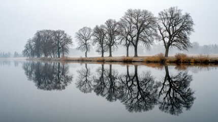 Lush Green Forest with Diverse Tree Species Beneath Clear Blue Sky Creating a Tranquil Nature Scene