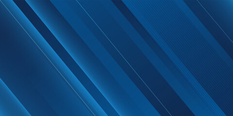 Obraz premium Abstract blue background with glowing geometric lines. Modern blue gradient square shape design. 