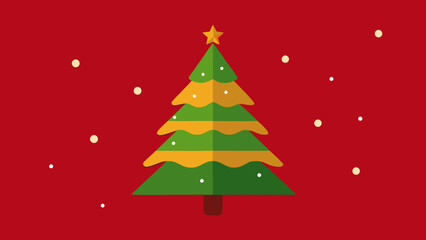 Abstract Christmas tree vector illustration for holiday season greeting card design