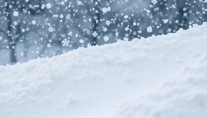 Heavy, wet snowflakes blanket a landscape, accumulating rapidly,   weather photography,   snowflakes falling