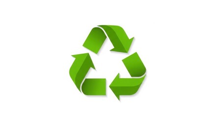 Green recycle symbol showcasing eco friendly design perfect for environmental awareness campaigns and sustainability projects