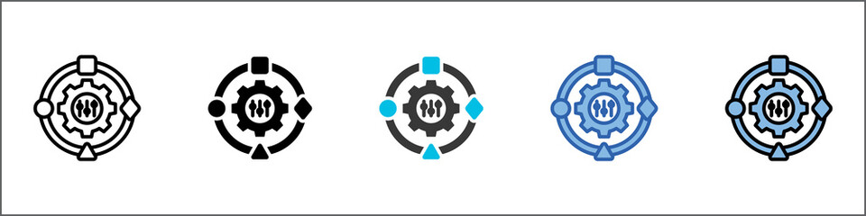 Adaptability Skill Icon Pack Multistyle Illustration