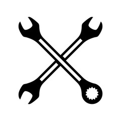 Crossed Wrenches Mechanic Repair Tool Icon