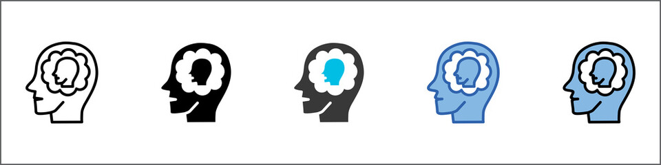 Self Reflection Icon Pack Multistyle Illustration