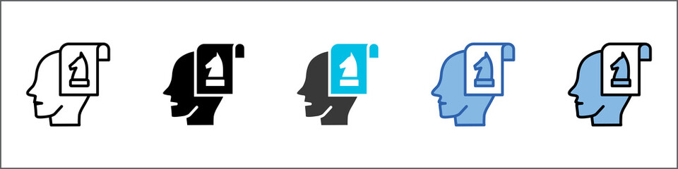 Strategic Thinking Icon Pack Multistyle Illustration