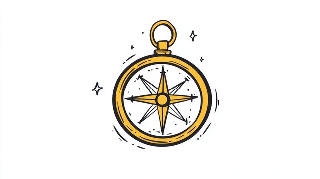 Vintage Compass Illustration with a Nautical Theme for Exploration and Adventure