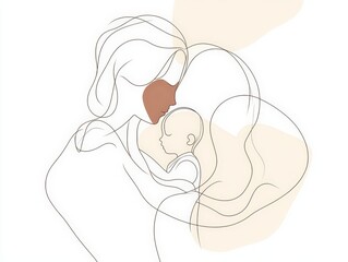 Embracing the Bond Between Mother and Child in Minimalist Art