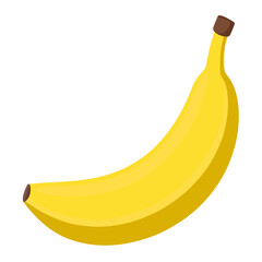 yellow banana isolated on white