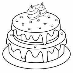 wedding cake vector illustration