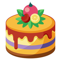 piece of cake with berries