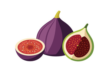 Naklejka premium Fresh fig fruit isolated on white background