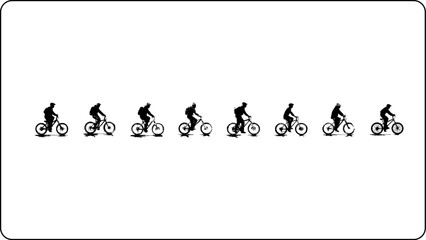 Adobe Illustrator Bike Vector Set | Bicycle Illustrations in Flat Style on White Background