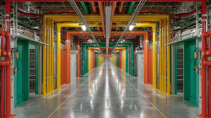 Vibrant Google Data Center: A Symphony of Servers