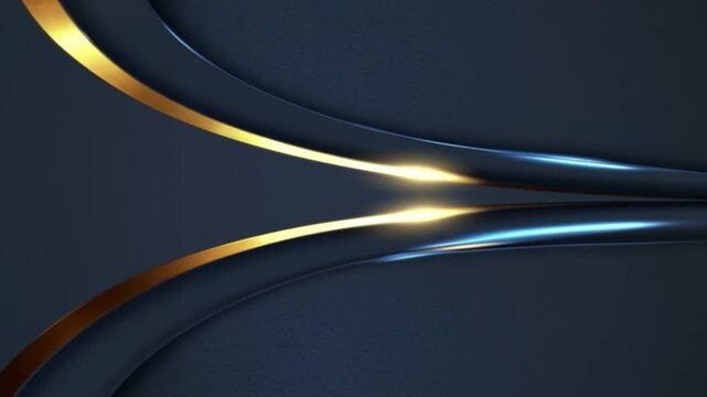 Elegant Dark Blue and Gold 4K Stock Video Background
