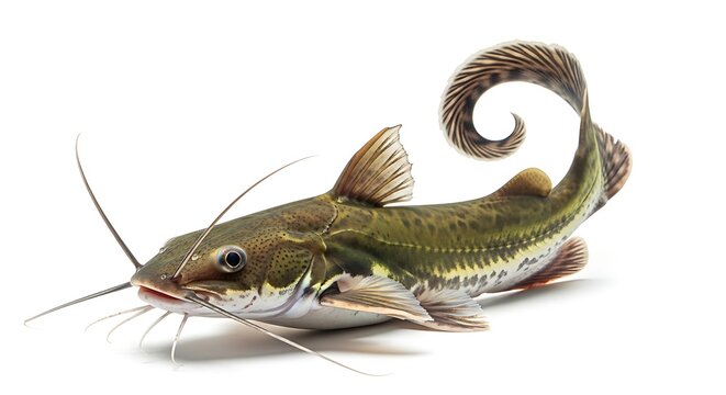 Isolated catfish fish aquatic animal freshwater wildlife nature background fins whiskers aquarium pet 100 - Powered by Adobe