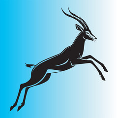 Vector illustration of a silhouette of deer.
