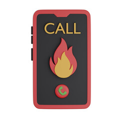 Phone Emergency Call 3D Icon Illustration