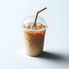 ice coffee isolated on white background - clipping paths