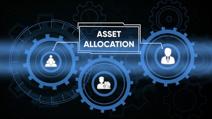 Asset allocation concept illustration representing investment strategy and financial management
