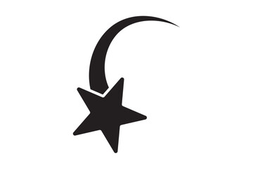 Falling Star Icons – Collection of Falling Star Symbol