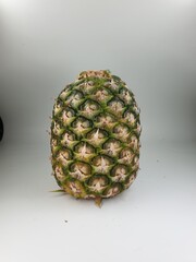 Fresh Pineapple Still Life A Tropical Fruit Close-Up on White Backdrop for Healthy Eating and...