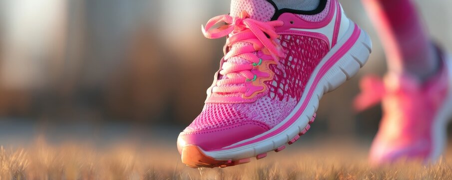 A young man is running cross-country along the path that goes through the meadow