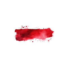 Dynamic red paint splashes and splatter isolated on white background