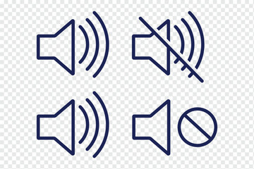 no sound sign forbidden. no sound no music. Mute sound icon vector set. Volume, audio sign symbol eps 10