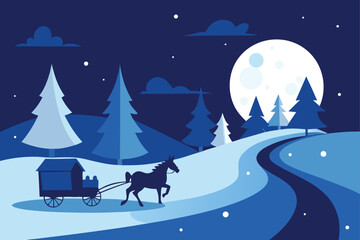 Obraz premium santa claus and reindeer