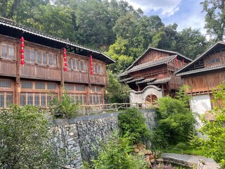 Asian town in the hill