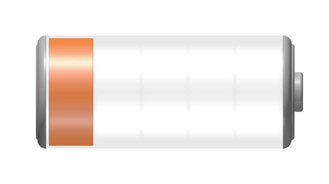 eine Batterie, ein Akku wird entladen