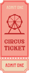 Circus tickets in vintage style