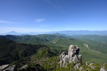 Climbing  Mount Mizugaki, Yamanashi, Japan