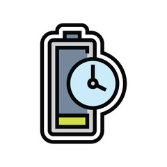 quick charge enabled color icon vector illustration