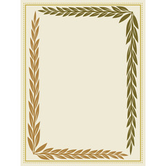 gold leaf border frame vector design