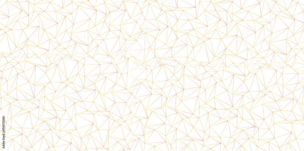 Wall mural abstract of simple golden line triangle pattern geometric background. seamless geometric polygonal r