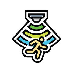 motion activated color icon vector illustration